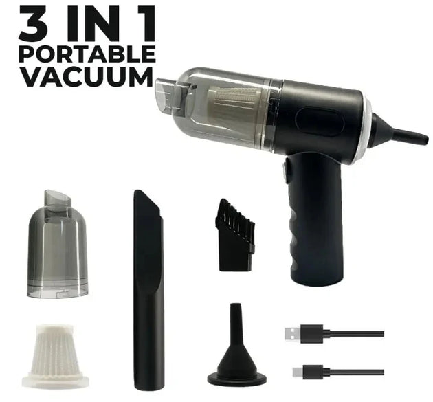 3-in-1 Portable Cordless Vacuum Cleaner | Compact Handheld Dust Cleaner