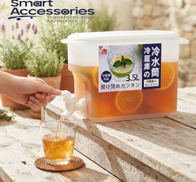 Refrigerator Beverage Dispenser – Tap Water & Juice Jug with Spigot 3.5L
