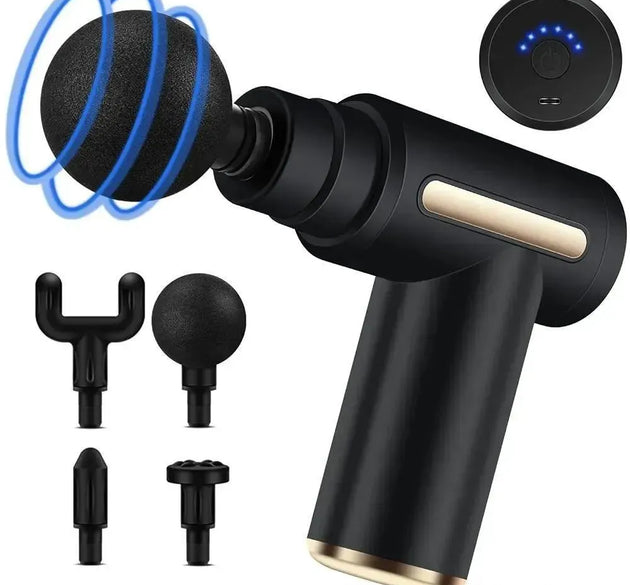 Professional Handheld Deep Tissue Massage Gun with 4 Heads
